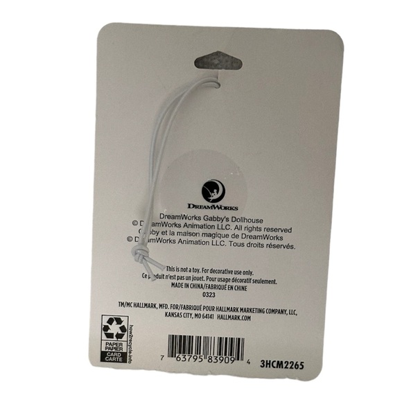 Hallmark Ornament Christmas tree Flat Metal Gabby's Dollhouse Mercat Mermaid Cat - Picture 2 of 2